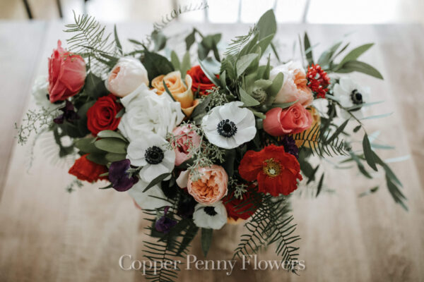 floral bouquet with anemones