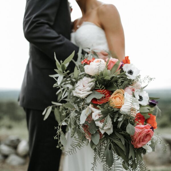 Copper Penny Flowers Autumn Wedding Fruitlands Museum