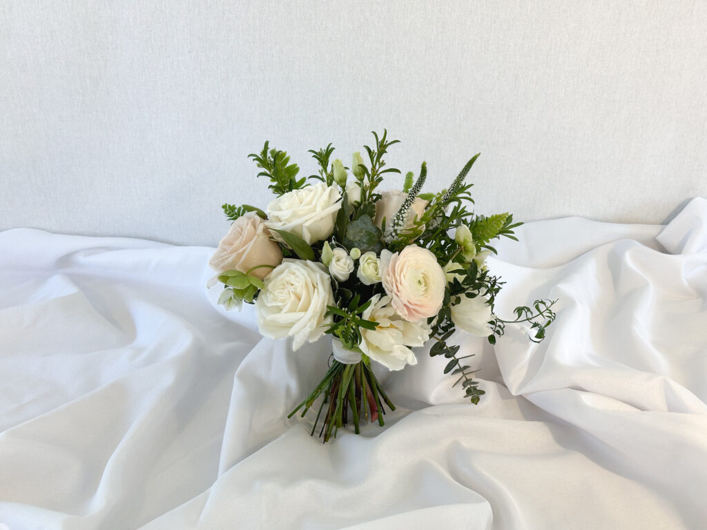 pastel attendant wedding bouquet