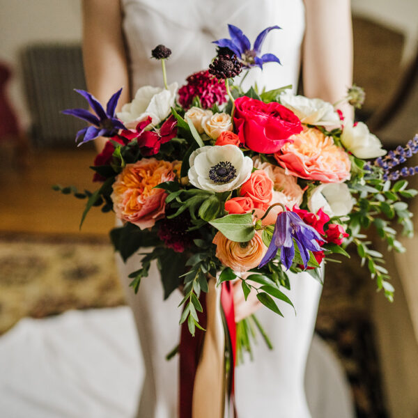 colorful wedding bouquet