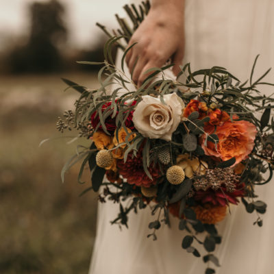 Copper Penny Flowers Autumn Wedding at Fruitlands Museum photos by West on Jade