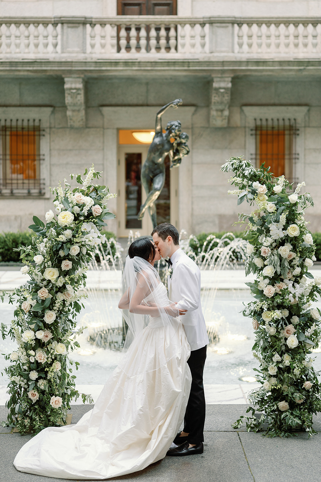 modern minimalist wedding ceremony deconstructed arbor