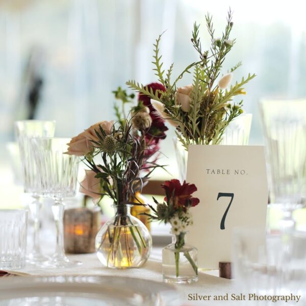 clear glass bud vase short a