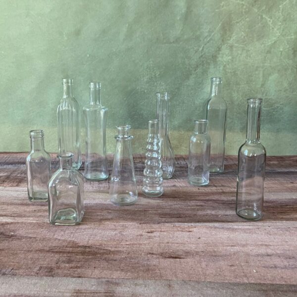 clear glass bud vase tall b
