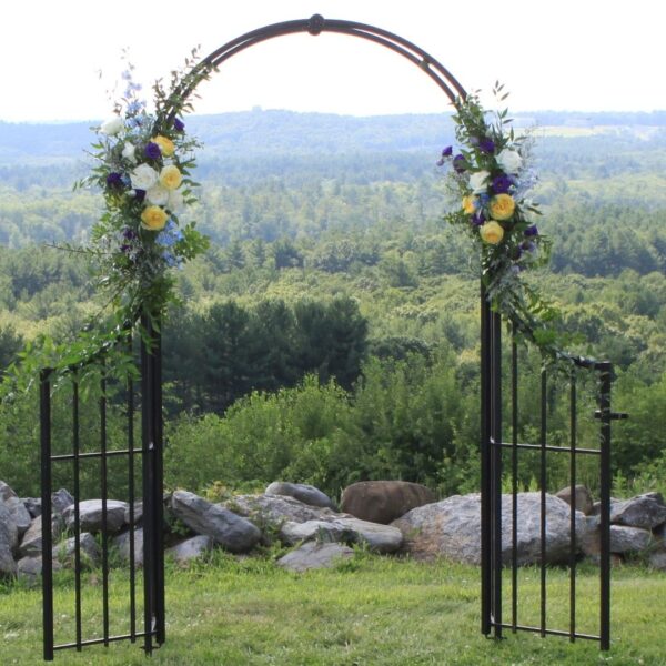 medal arched wedding arbor