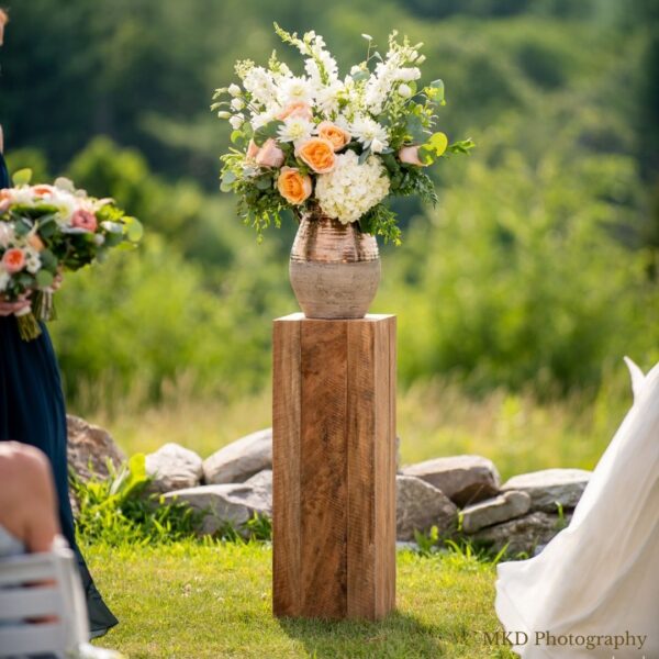 raw wooden pedestal a