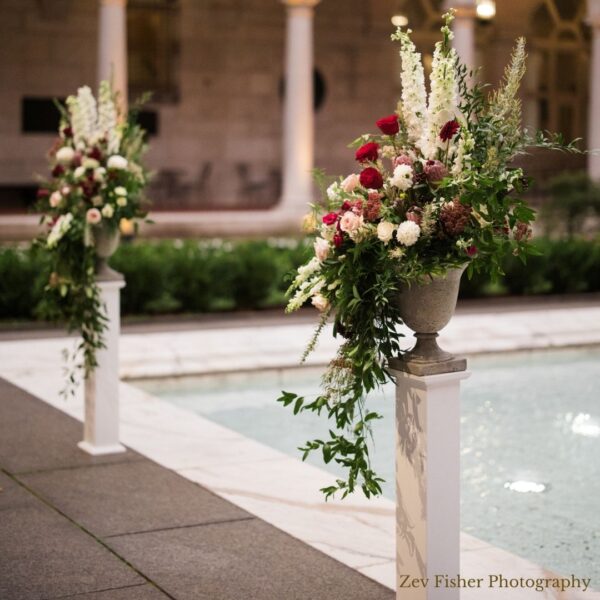 white footed pedestals a