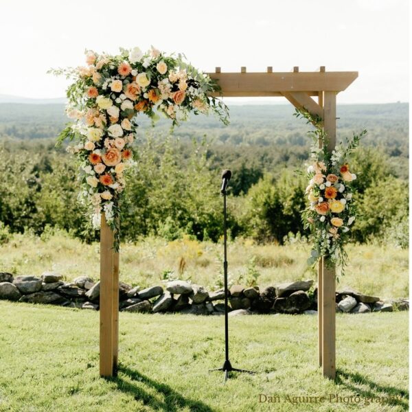wooden wedding garden trellis arbor